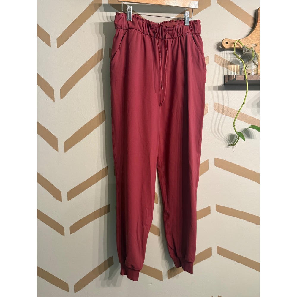 Lululemon Keep Moving Jogger Women 6 Maroon High Rise Luxtreme LW5CV4S